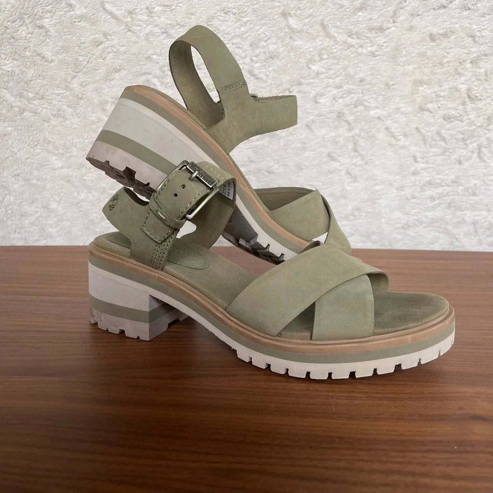 Timberland Women's Olive Green Sandals - Picture 3 of 8